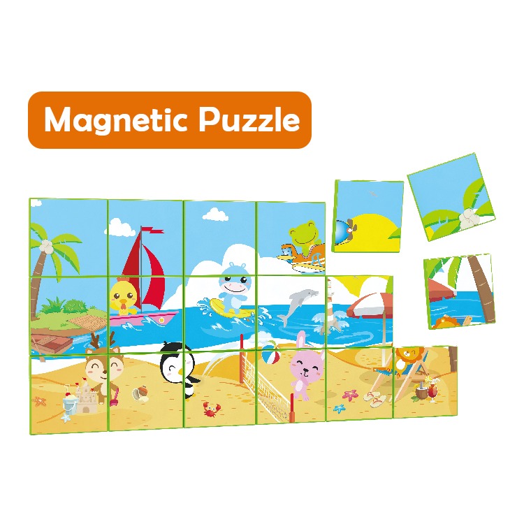 Cuburi constructii magnetice Joc Puzzle 18-29 piese
