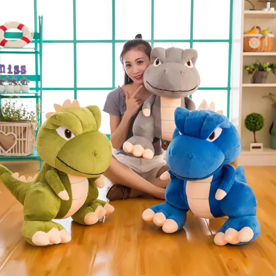 Dinozaur Verde Jucarie din Plus copii Dino 65 cm Dinozaur Verde Jucarie din Plus copii Dino 65 cm