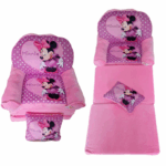 Fotoliu extensibil plus Roz Minnie Mouse cu perna