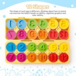 Joc Montessori Puzzle cu Cifre sub forma de oua 12pc