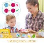 Joc Montessori Puzzle cu Cifre sub forma de oua 12pc