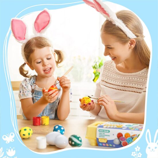 Joc Montessori Puzzle cu Cifre sub forma de oua 12pc