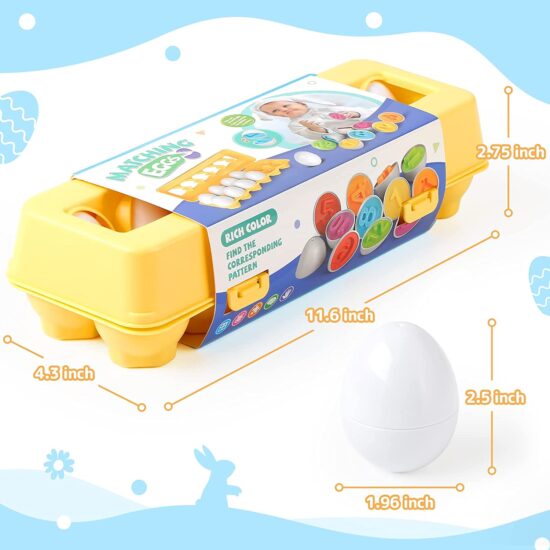 Joc Montessori Puzzle cu Cifre sub forma de oua 12pc