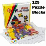 Joc Tangram lemn Jocul chinezesc Forme cu 125 piese