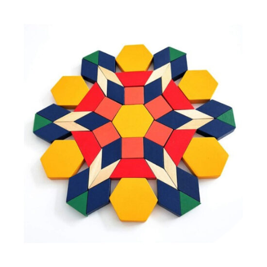 Joc Tangram lemn Jocul chinezesc Forme cu 125 piese