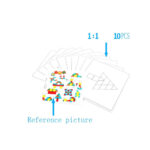 Joc Tangram lemn Jocul chinezesc Forme cu 125 piese