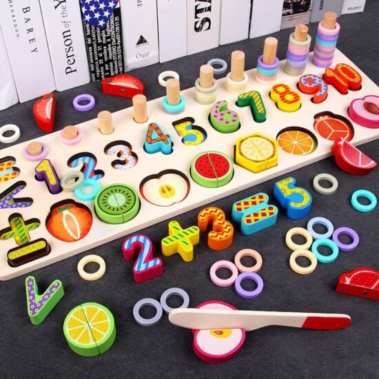 Joc logaritmic lemn Sortator Puzzle Operatii matematice