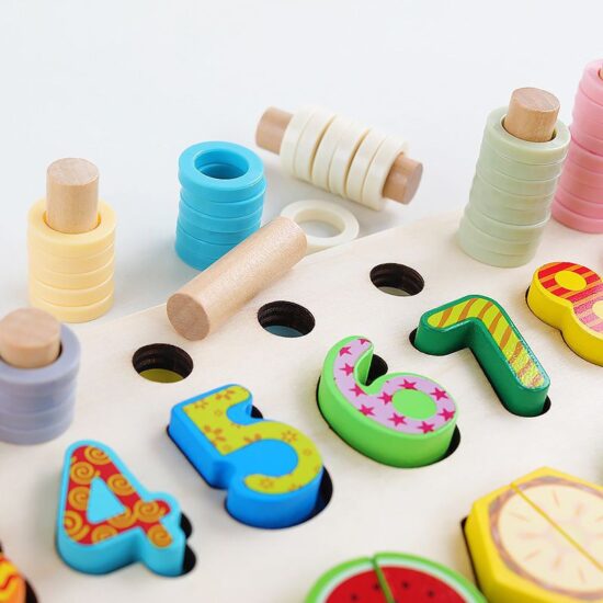 Joc logaritmic lemn Sortator Puzzle Operatii matematice