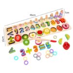 Joc logaritmic lemn Sortator Puzzle Operatii matematice