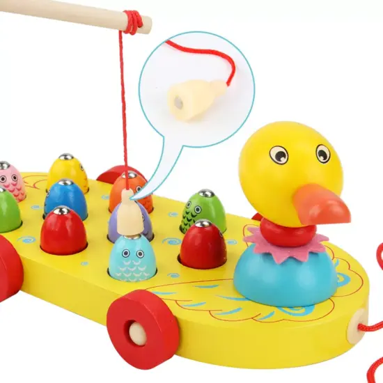 Jucarie 2in1 Pescuit magnetic Jucarie de tras Animale