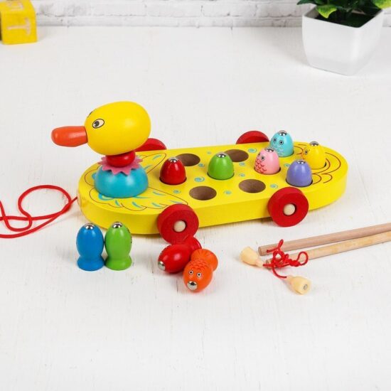 Jucarie 2in1 Pescuit magnetic Jucarie de tras Animale