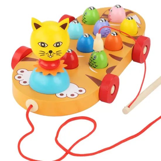 Jucarie 2in1 Pescuit magnetic Jucarie de tras Animale