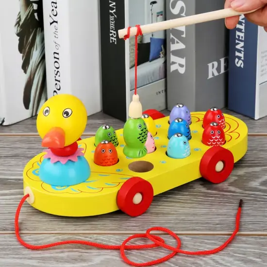 Jucarie 2in1 Pescuit magnetic Jucarie de tras Animale