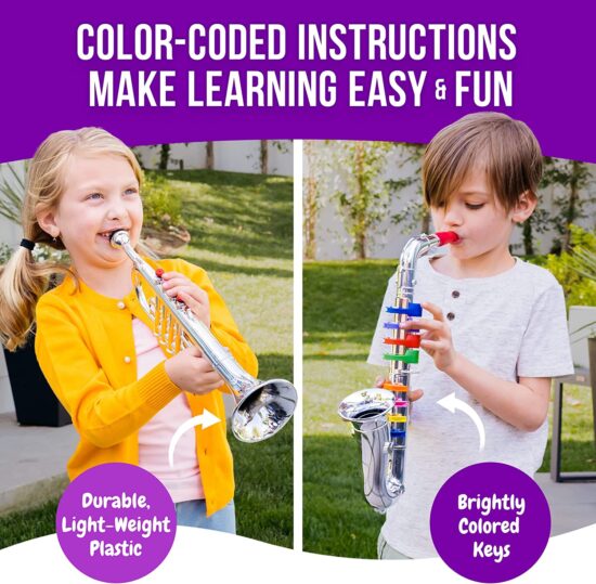 Jucarie Instrument de suflat Saxofon cu 8 note muzicale