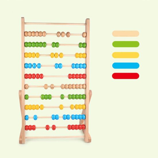 Jucarie educativa Abac din lemn Numaratoare Jumbo