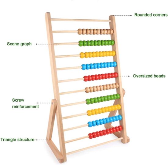 Jucarie educativa Abac din lemn Numaratoare Jumbo