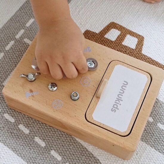 Mini Banc de lucru diferite Suruburi Joc Montessori lemn