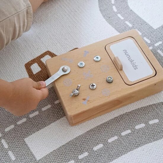 Mini Banc de lucru diferite Suruburi Joc Montessori lemn