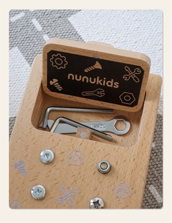 Mini Banc de lucru diferite Suruburi Joc Montessori lemn