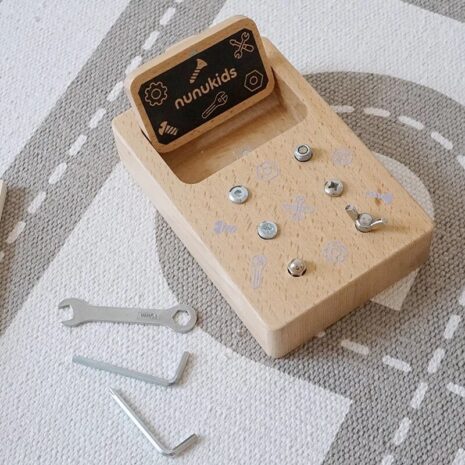 Mini Banc de lucru diferite Suruburi Joc Montessori lemn