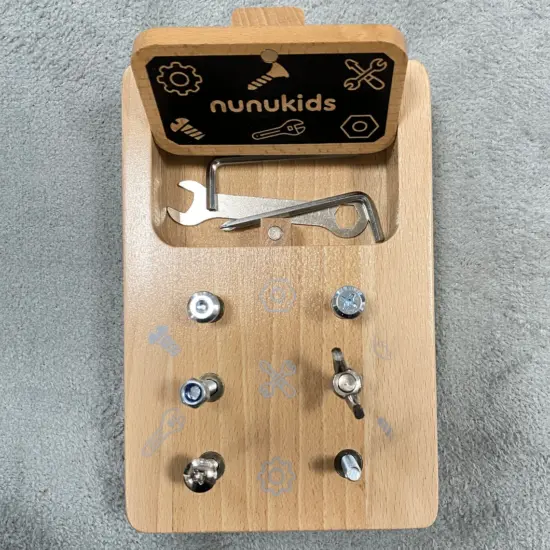 Mini Banc de lucru diferite Suruburi Joc Montessori lemn