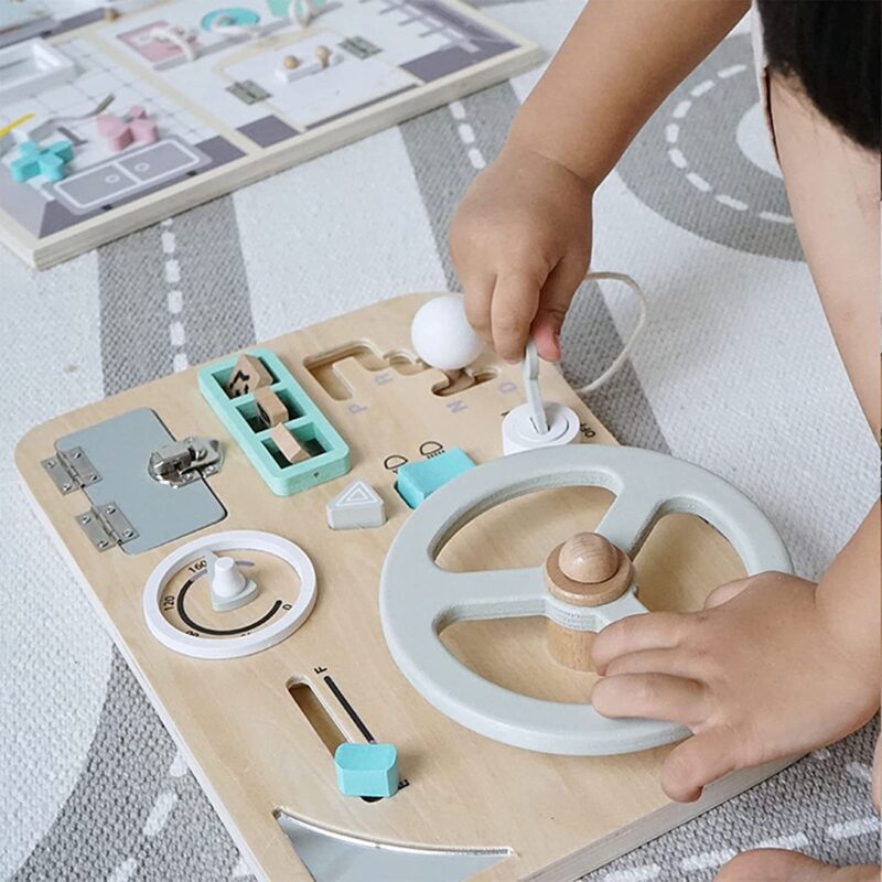 Placa Montessori Tablita senzoriala activitatile unui sofer