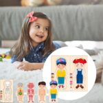 Puzzle din lemn in straturi Anatomia corpului uman Copii