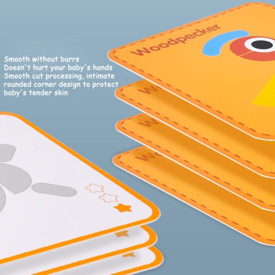 Puzzle lemn Montessori Tangram cu forme geometrice