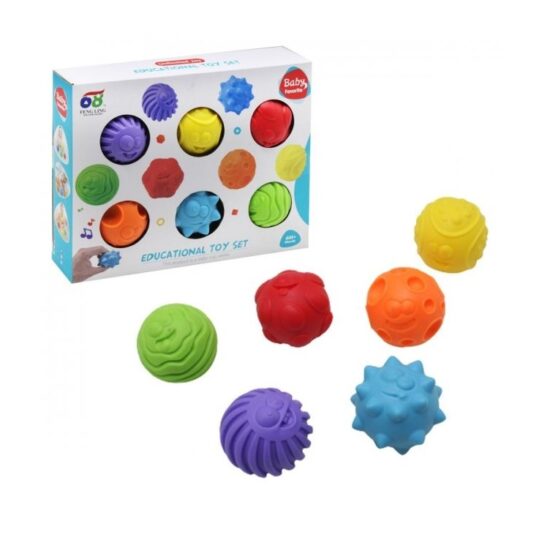 Set 6 mingi Jucarii senzoriale bebelusi Texturi diferite
