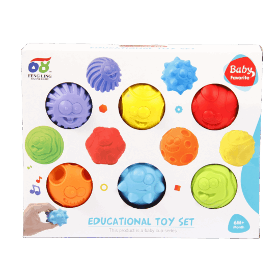 Set 6 mingi Jucarii senzoriale bebelusi Texturi diferite