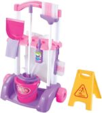 Set Carucior cu accesorii de curatenie pentru copii