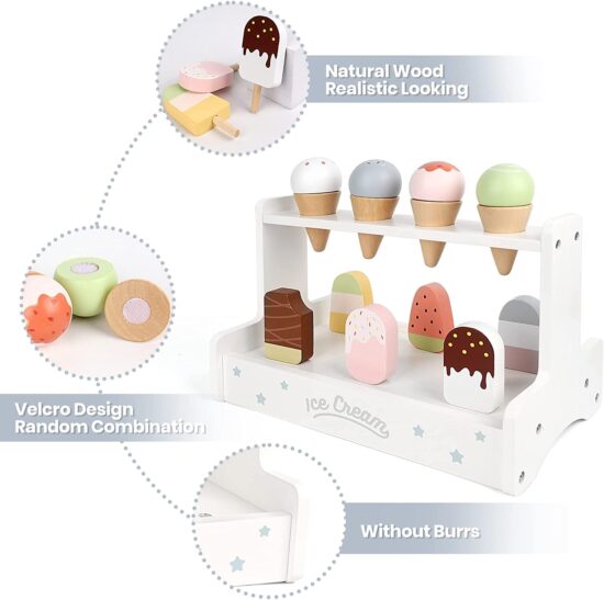 Standul de inghetata Accesorii din lemn Nunukids