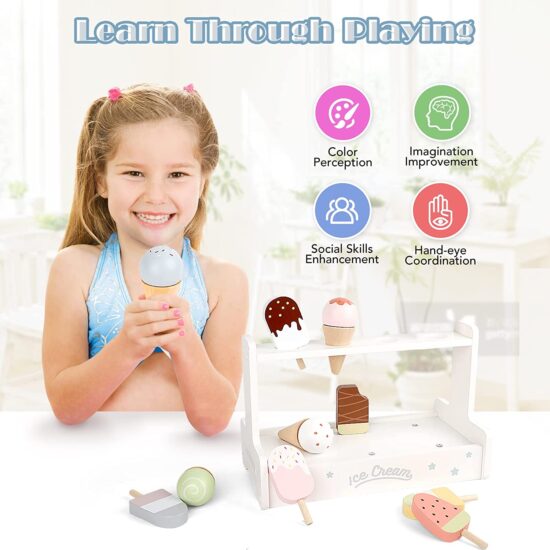 Standul de inghetata Accesorii din lemn Nunukids