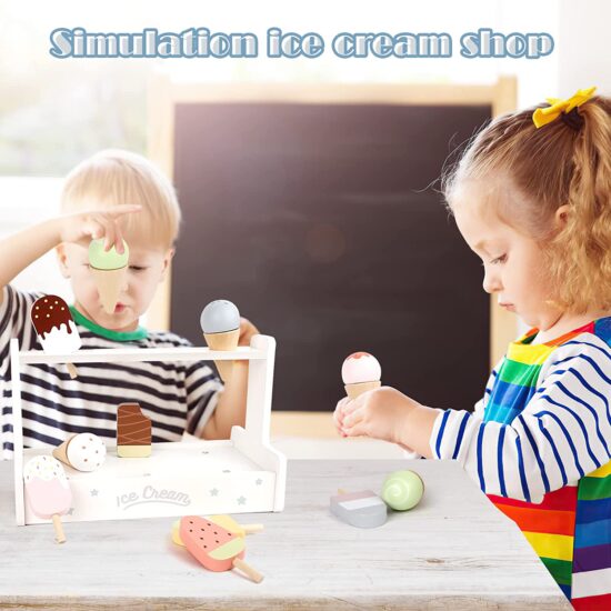 Standul de inghetata Accesorii din lemn Nunukids