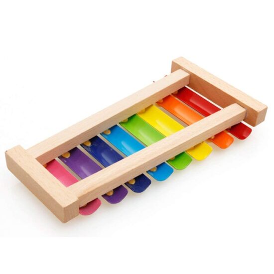 Xilofon Lemn Jucarie Muzicala 8 note Culori Curcubeu