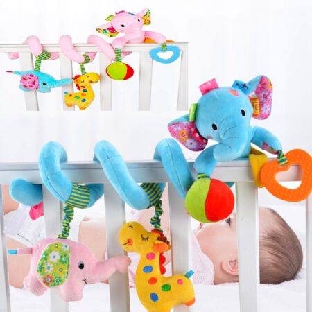 Zornaitoare de agatat Elefantul spirala cu jucarii plus