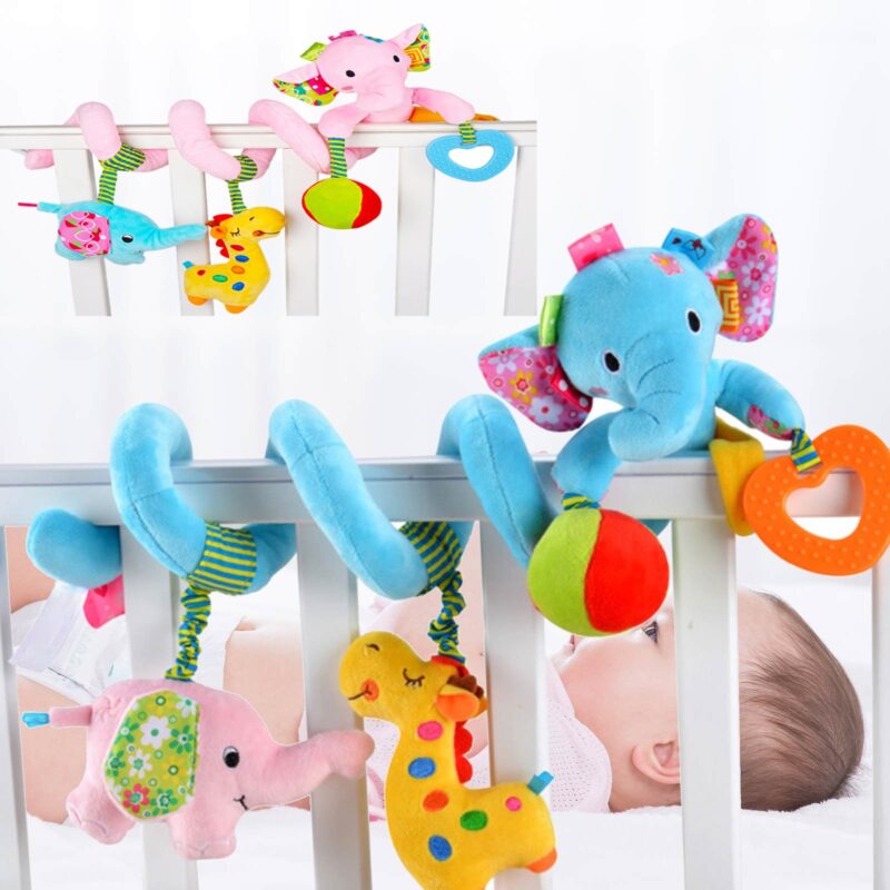 Zornaitoare de agatat Elefantul spirala cu jucarii plus