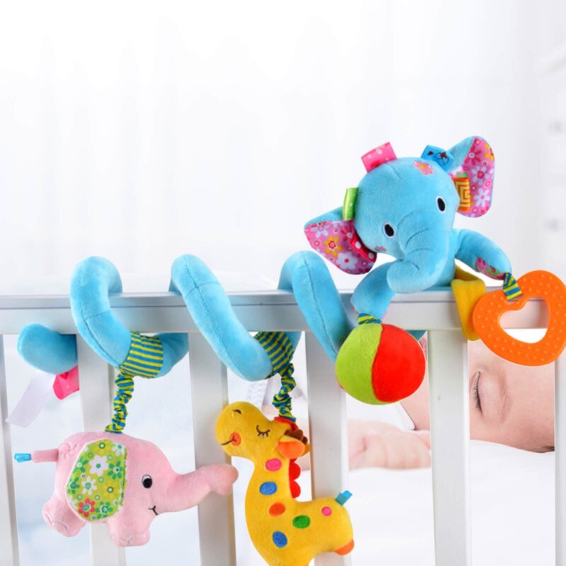 Zornaitoare de agatat Elefantul spirala cu jucarii plus
