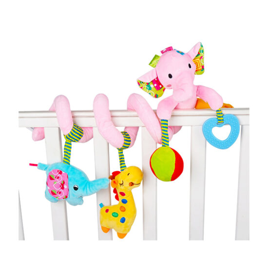 Zornaitoare de agatat Elefantul spirala cu jucarii plus