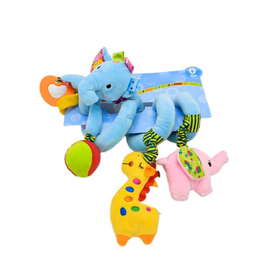 Zornaitoare de agatat Elefantul spirala cu jucarii plus