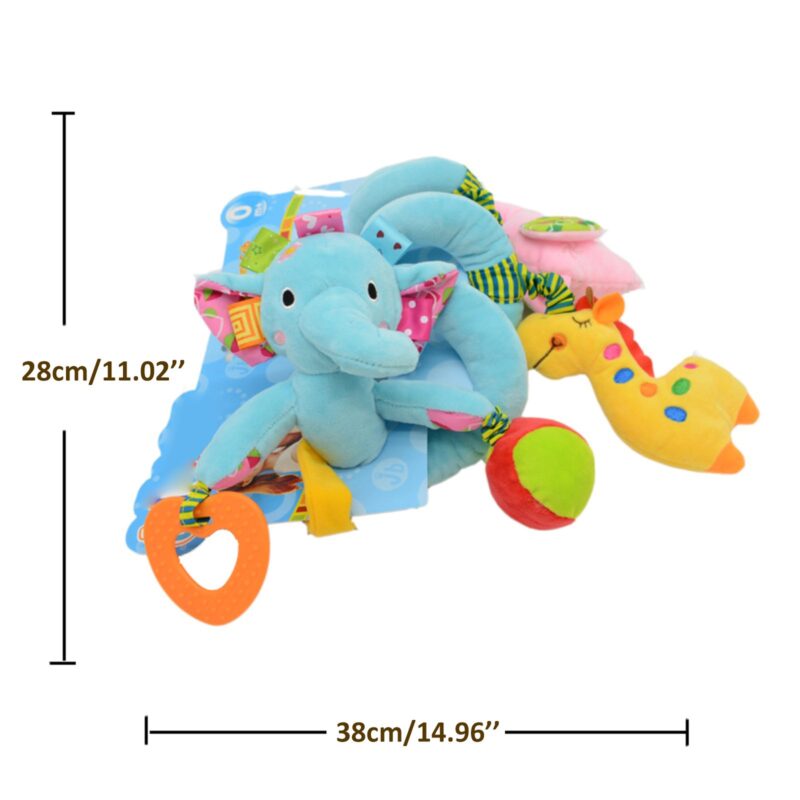 Zornaitoare de agatat Elefantul spirala cu jucarii plus