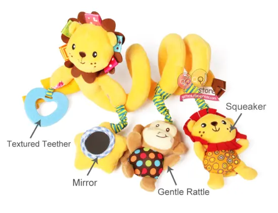 Zornaitoare de agatat LEUL spirala cu jucarii din plus