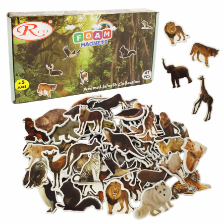Animale Padure magnetice Piese Educative din Spuma