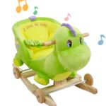 Balansoar copii plus Dinozaur muzical cu roti mobile