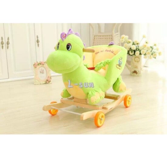 Balansoar copii plus Dinozaur muzical cu roti mobile