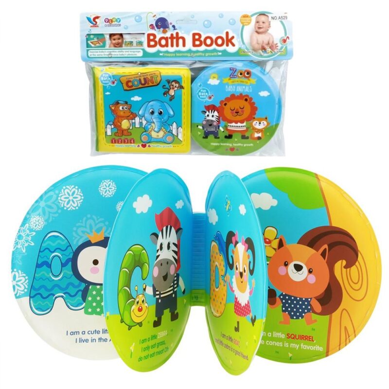 Set 2 Carti baie educativa bebelusi Animale Numere