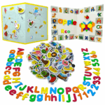 Carte magnetica educativa Litere Cifre Tangram 210 pc