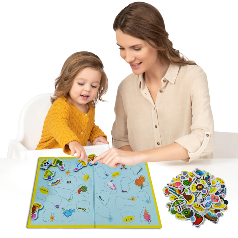 Carte magnetica educativa Litere Cifre Tangram 210 pc