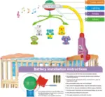 Carusel muzical cu proiectie Crib Bell 917