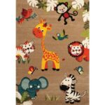 Covor Animalute Carpeta antiderapant Camera copilului